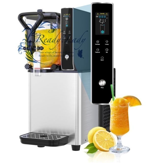 フローズンマシン 3Lタンク 急速冷凍 100V スラッシュマシン 3つのプリセット設定 LCDタッチパネル 簡単操作 自動洗浄 低ノイズ スムージーマシン フローズンドリンク|スムージー|カクテル