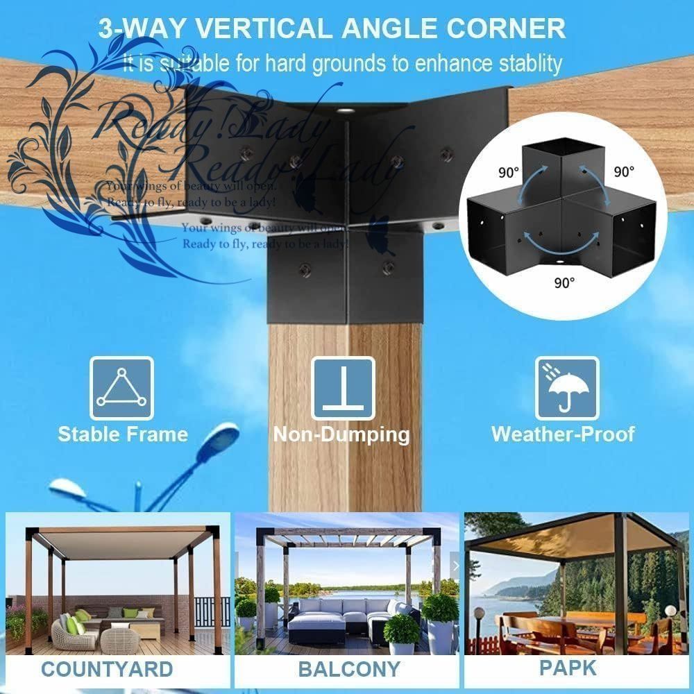 パーゴラブラケットキット 4×4インチの高さのある木製スタンドパーゴラキット