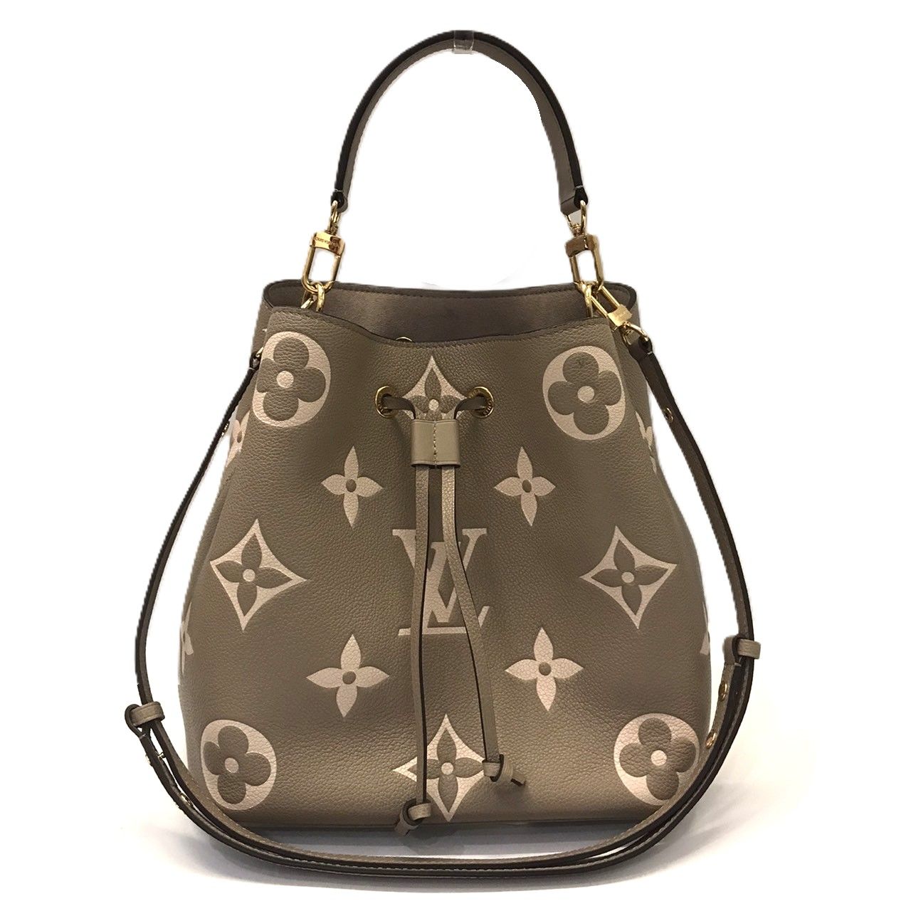 ルイヴィトン モノグラムアンプラント ネオノエ MM ショルダーバッグ ハンドバッグ ベージュ M 45555 LOUIS VUITTON Aランク