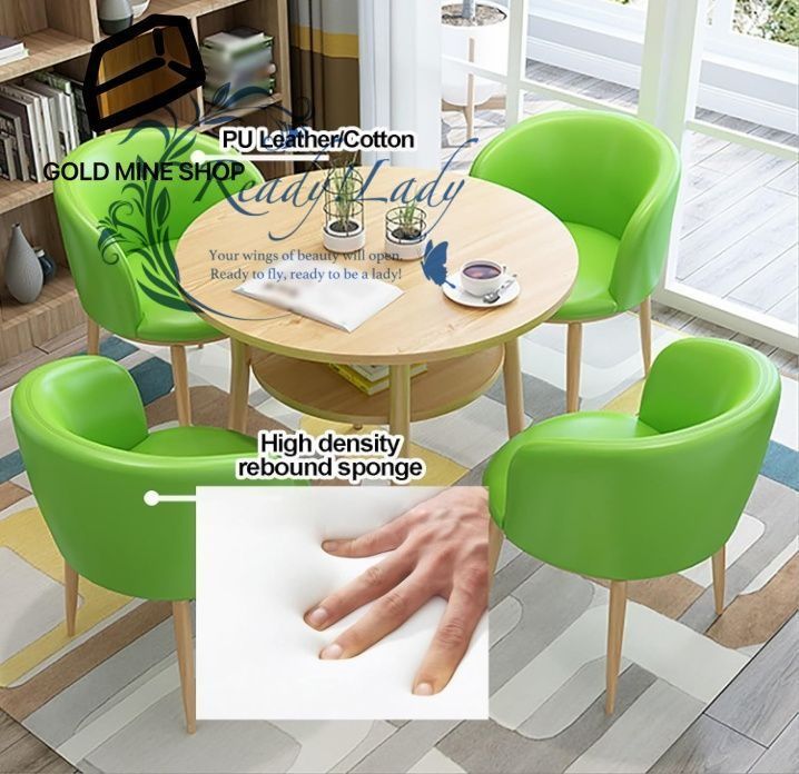 丸ダイニングテーブルと椅子セット 受付小さな丸いテーブルのシンプル グテーブルと椅子セット ダイニングセット 食卓セット ダイニングテーブルセット4人用 レジャーテーブルと椅子セットのオフィスホテル Color Pink