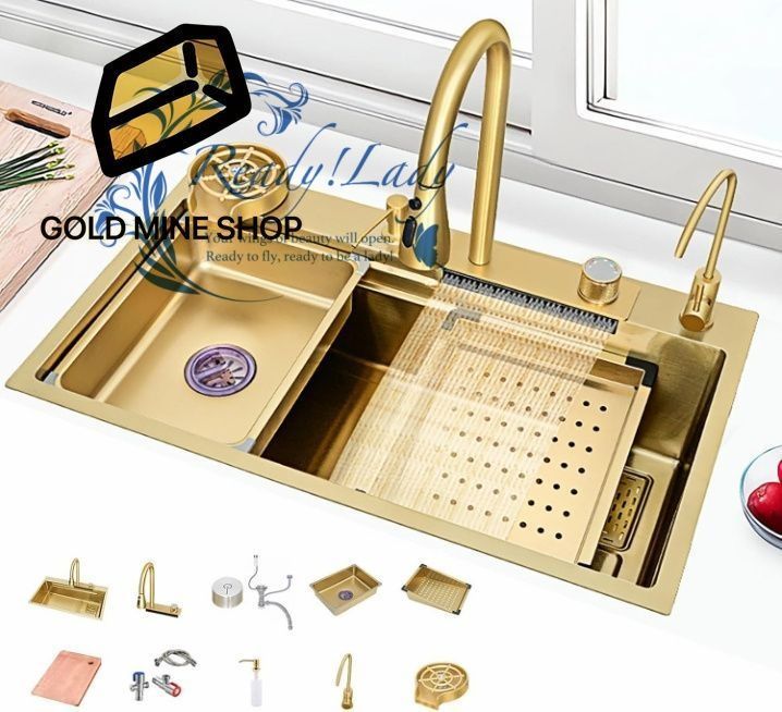 キッチンシンク キッチン流し台シンク 台所の流し 引き出し式蛇口シンク ステンレススチール製キッチンシンク ステンレススチールシンク 蛇口付き 引き出し式蛇口ダイニングルームシンク を含む 68x45x27cm