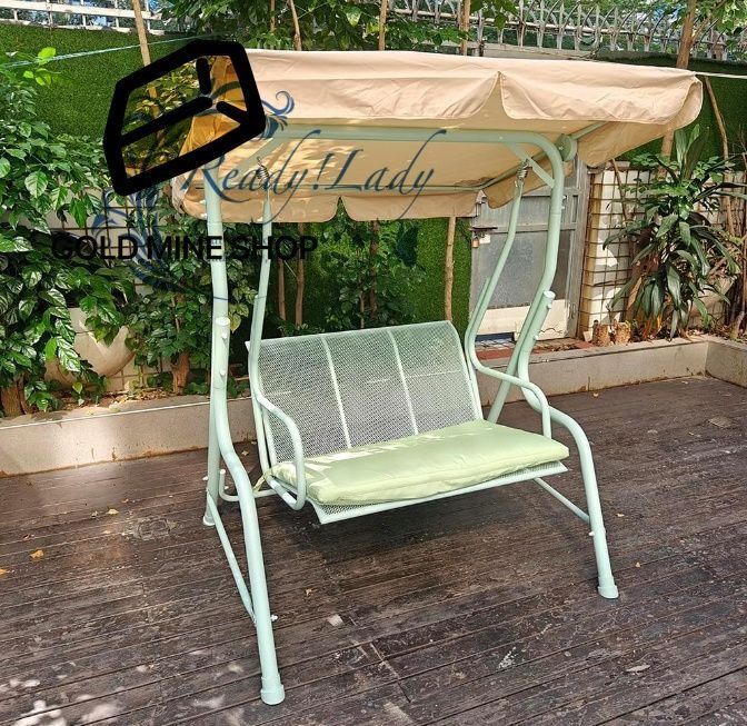 ブランコ 屋外 2人乗り 幅135×奥行113×高さ160cm 屋根付き クッション座面 ポルド 自立式ブランコ 大人用 子供 おしゃれ ベンチスイング 大型 おもちゃ 遊具 2人用 屋外遊具 子供用 グリーン 2人乗り