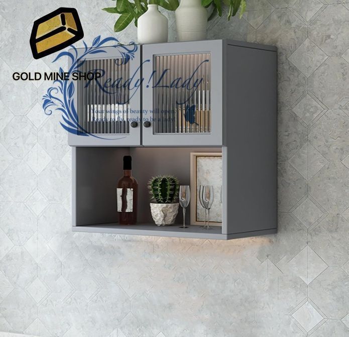 吊り戸棚 壁掛け収納ボックス，バスルーム収納キャビネットドア付き