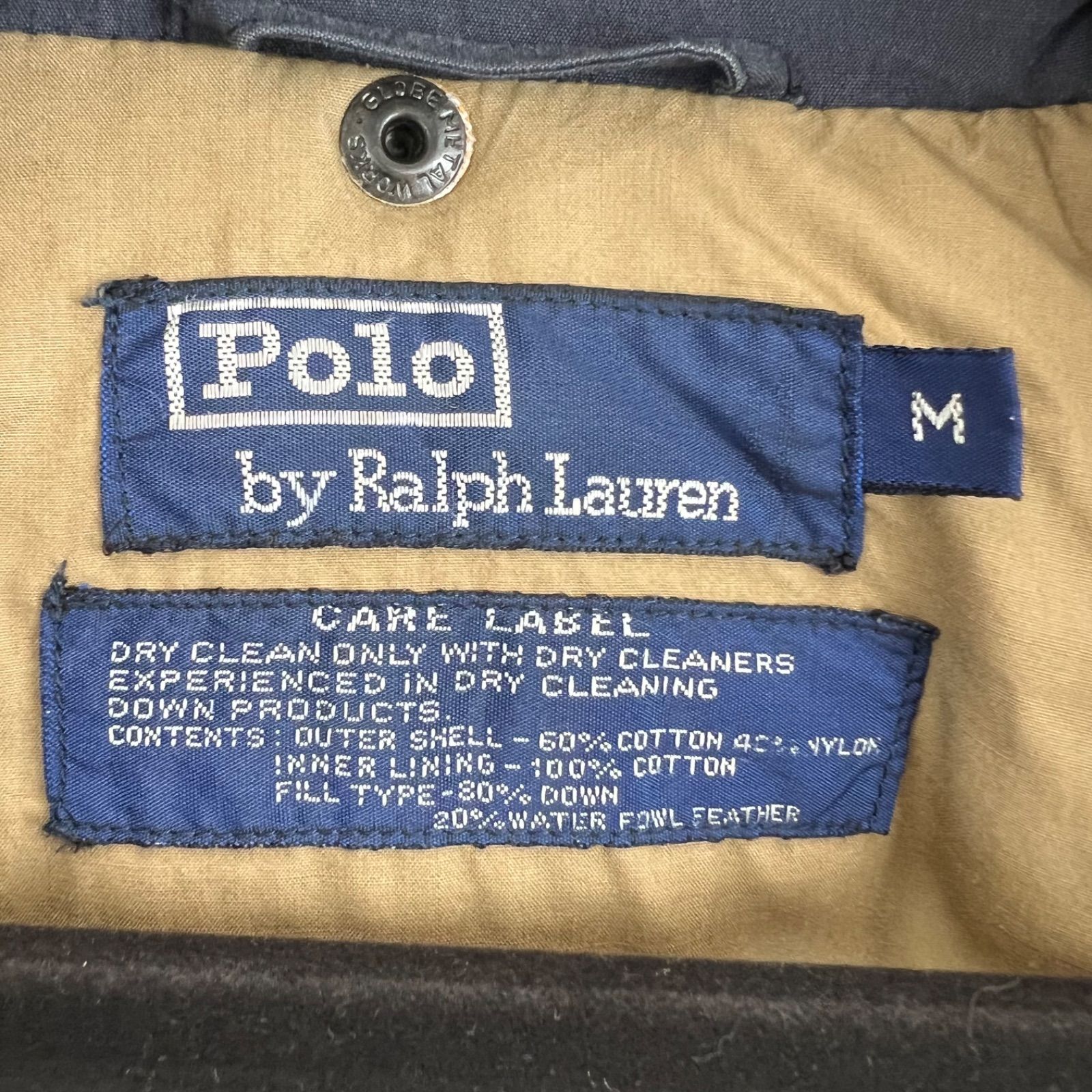 POLO by Ralph Lauren 90s VTG fade down coat hoodie M ポロバイ