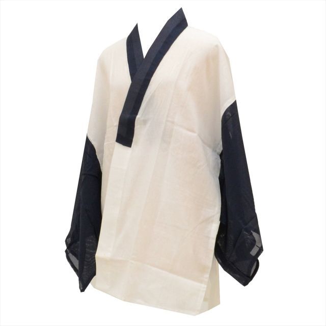 半襦袢 男性用 夏物 化繊 木綿 リサイクル半襦袢 仕立て上がり 身丈78 cm 裄丈66 白色系 絽 洗える 半衿付き メンズ uu 0343 b