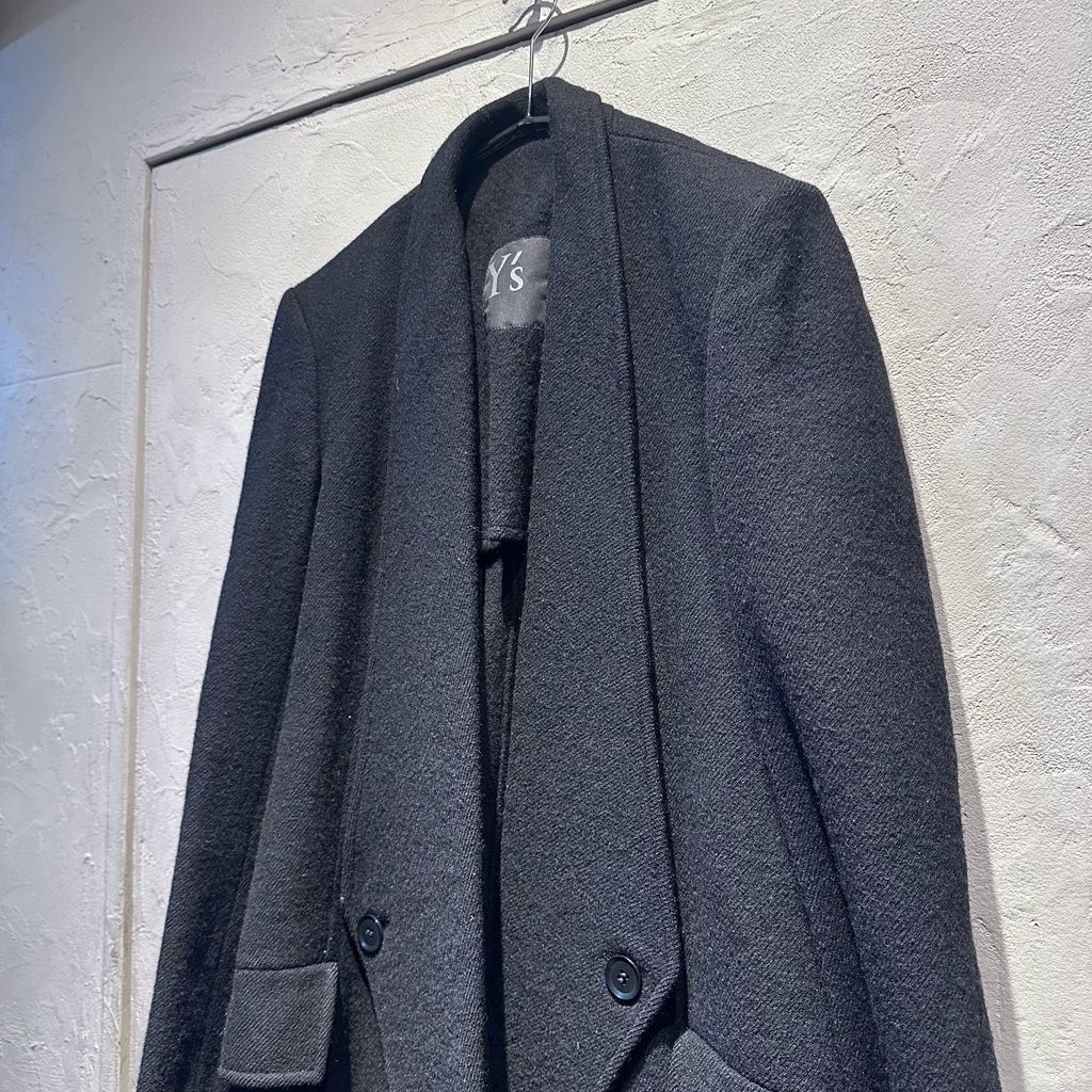 Y s ワイズ Wool Long Coat ロングコート YP-C15-107 ブラック size OS 代官山A11 KANDAIZUMI_COM