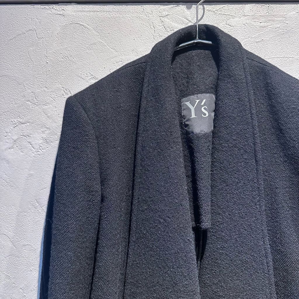Y s ワイズ Wool Long Coat ロングコート YP-C15-107 ブラック size OS 代官山A11