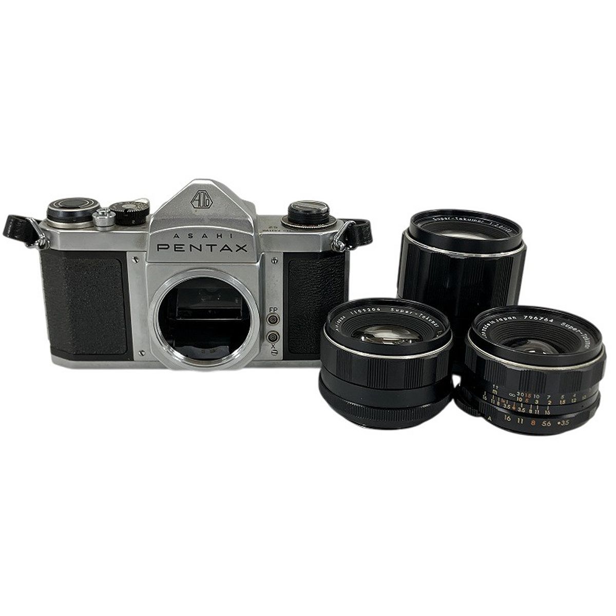 Pentax S2 35mm判 一眼レフカメラ Super-Takumar 1 2 55 1 2.8 105 1 3.5 35 レンズ3点セット ペンタックス ジャンク W10590161