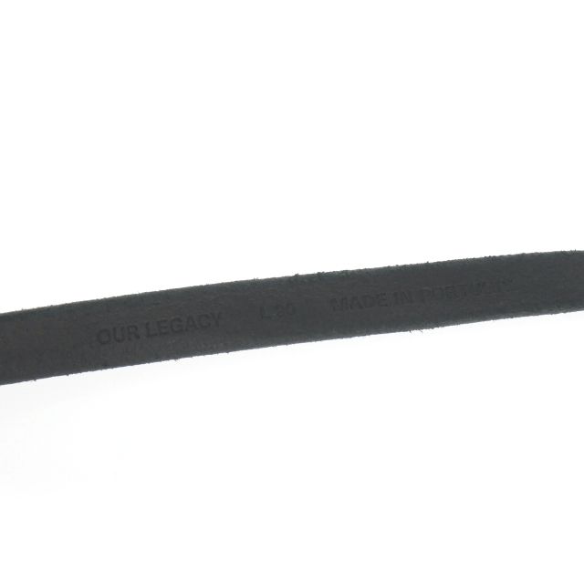  アワーレガシー OUR LEGACY バックル レザー ナローベルト 小物 L 90 ブラック 黒 ベルト 小物