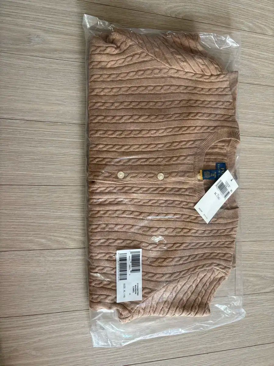 ポロラルフローレン ガールズ ケーブル カーディガン エックスラージ キャメル