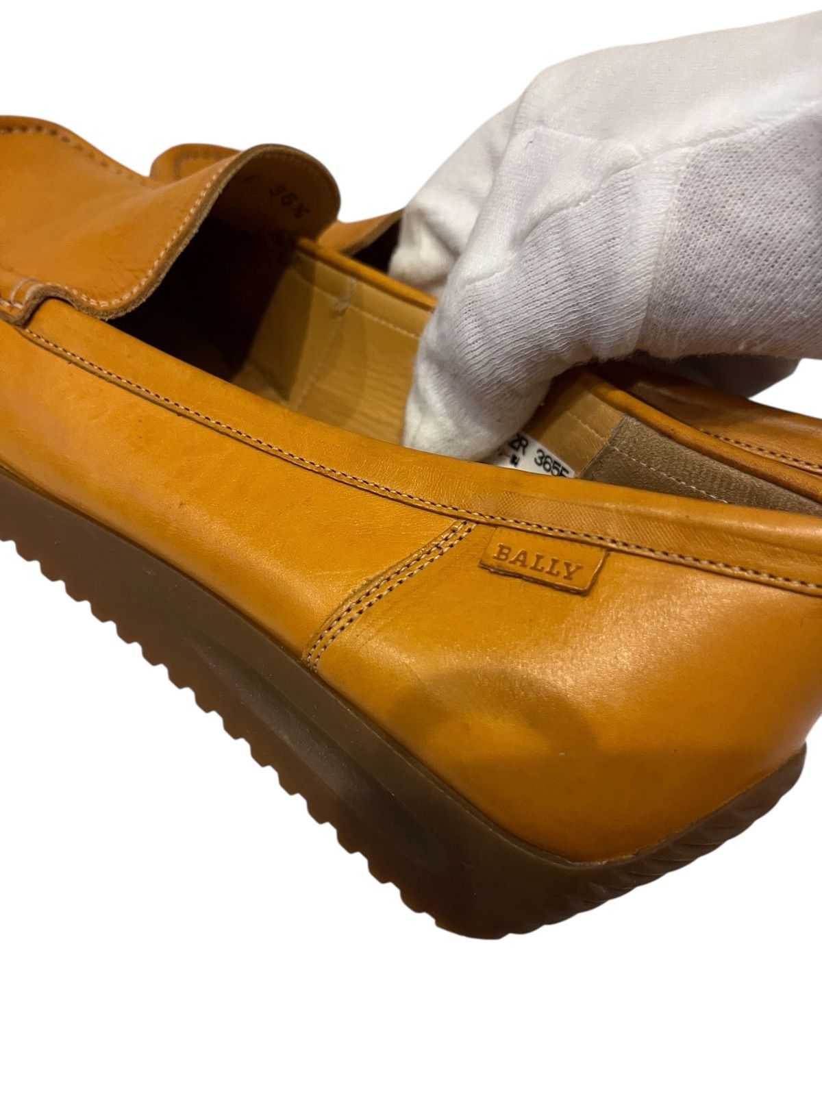 美品　BALLY 36 1/2　ドライビング　バリー　トレスポライン　ローファー Z1562BALLY バリー レザー ドライビングシューズ ローファー ブラウン