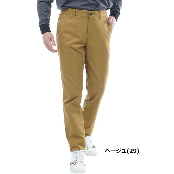 トミーヒルフィガー ゴルフ メンズ ベーシック テーパードパンツ TOMMY HILFIGER GOLF THMA566 秋冬モデル ベージュ 29