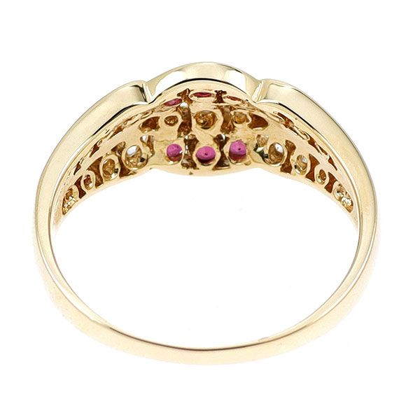 K18YG ルビー ダイヤモンド リング 0.27ct D0.61ct