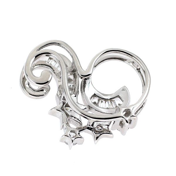 K18WG ダイヤモンド ペンダントトップ 0.13ct