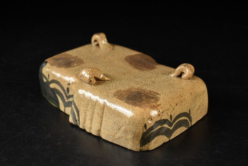 蔵A2806 織部 瓢箪図足付向付 菓子鉢 小鉢 WWW_IBETON_RU