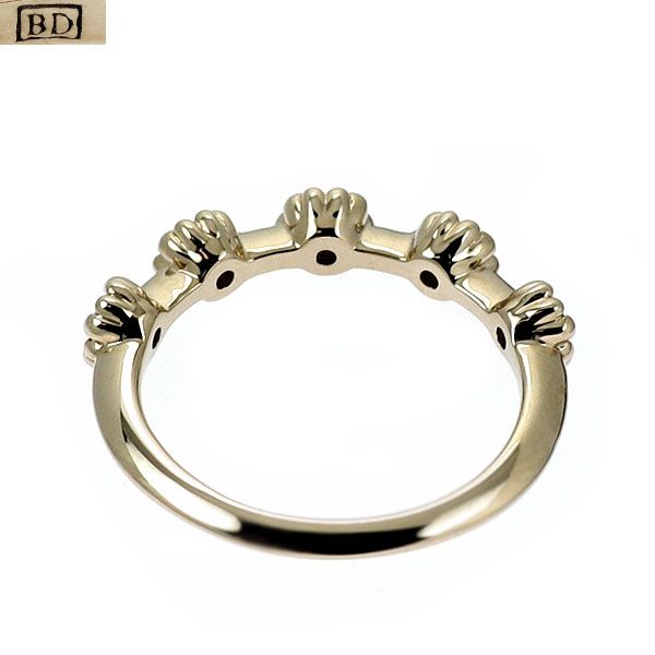 カシケイ K18BG ダイヤモンド リング 0.20ct フラワー ピンキー