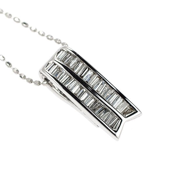 K18WG サファイア ダイヤモンド ペンダントネックレス 0.85ct D0.26ct リバーシブル ミステリーセッティング