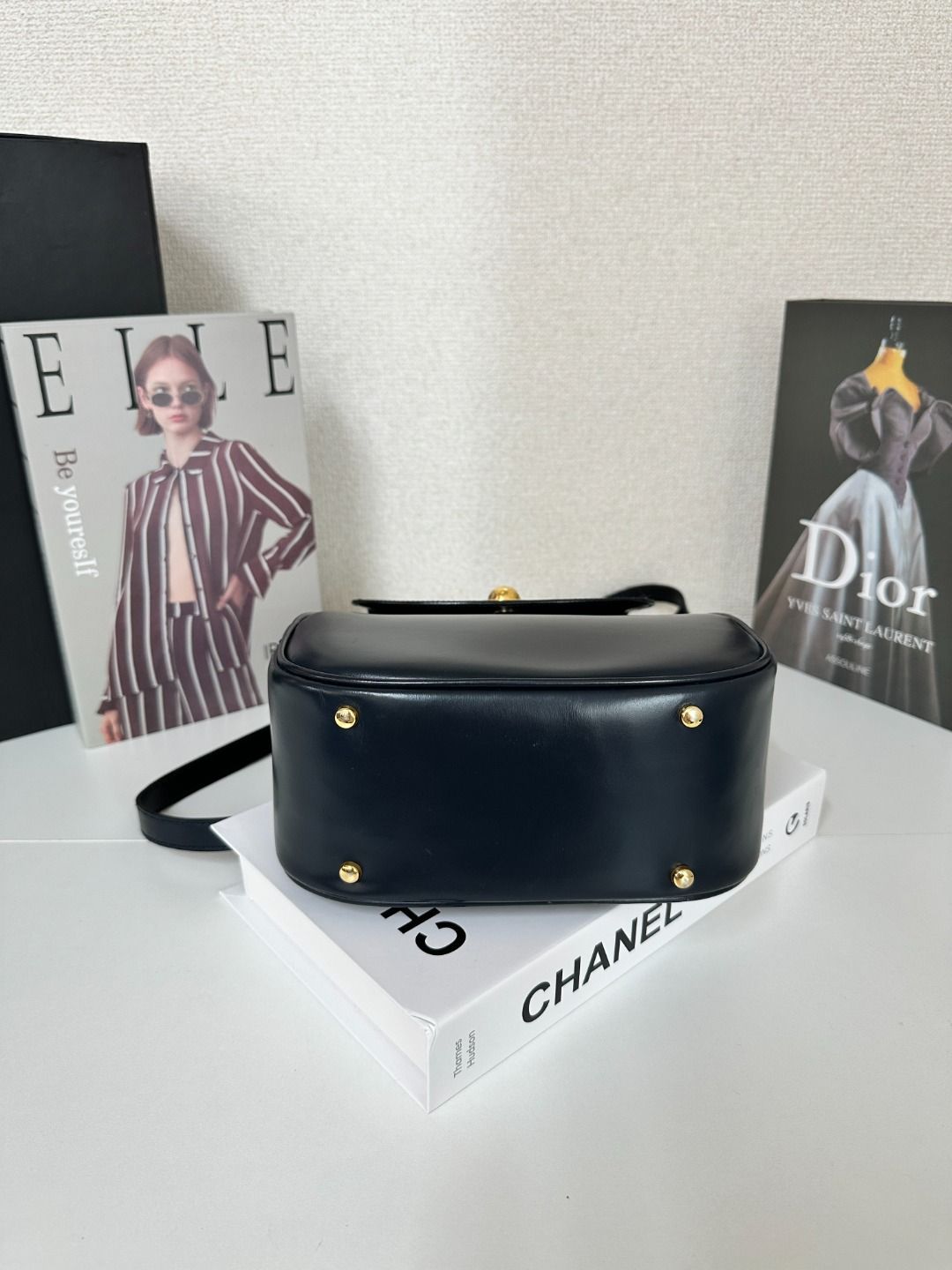 CELINE セリーヌ サークルロゴ ブラックレザー バックパック DECORATOM_COM_BR