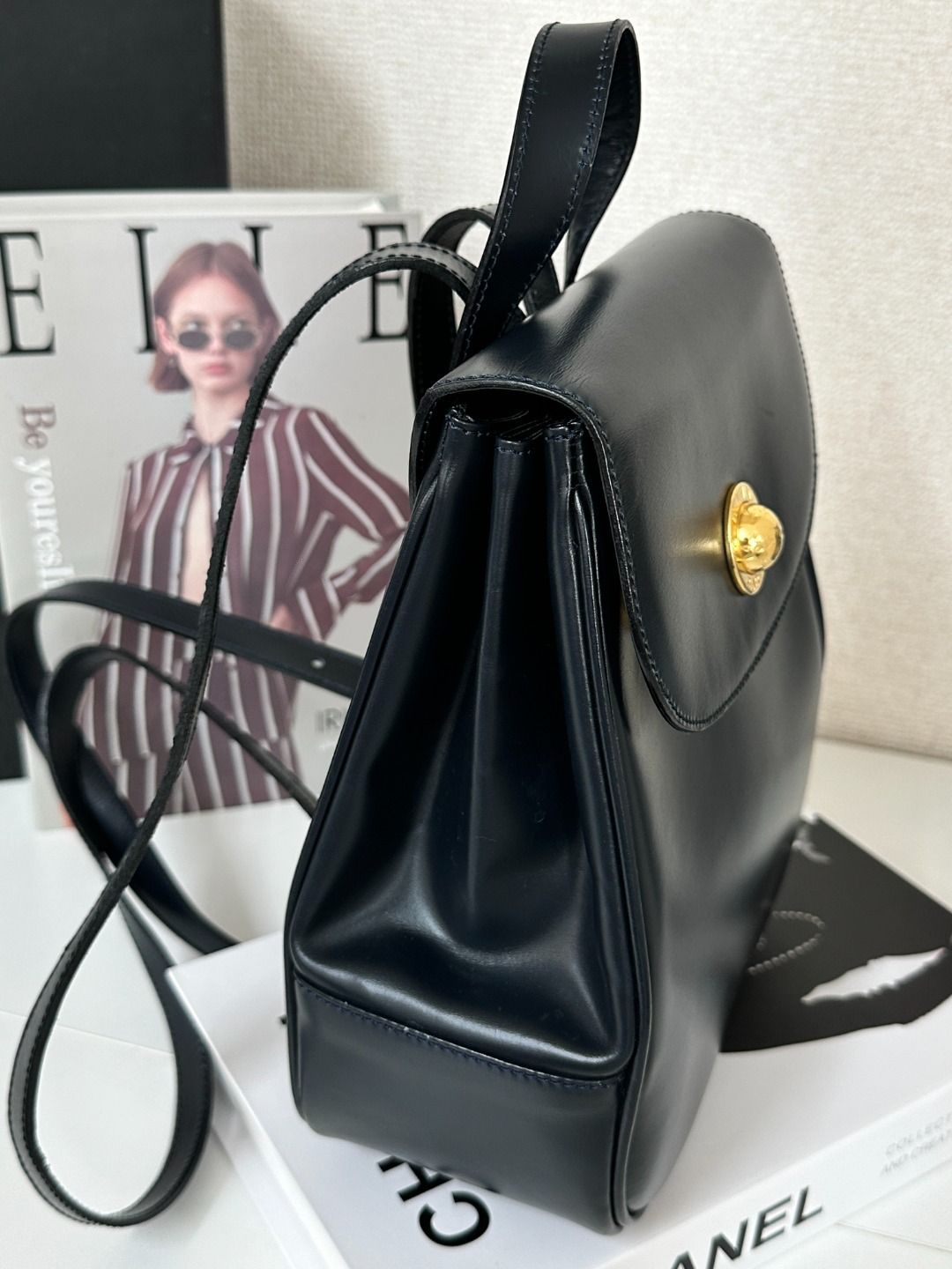 ブラックレザー バックパック