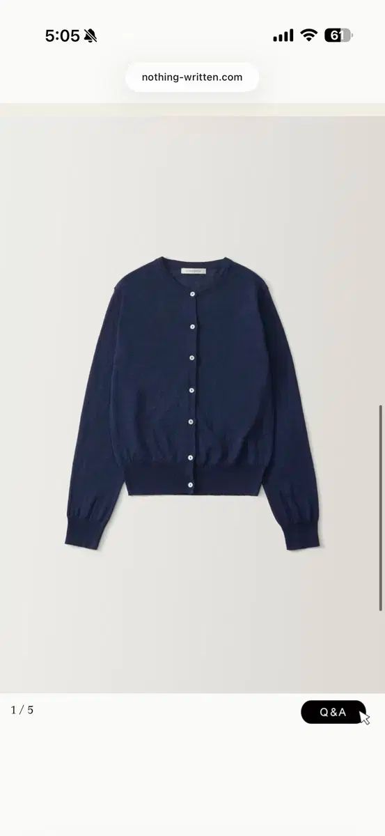 ナッシングリトゥン ローラ カーディガン ノースリーブ セット ネイビー