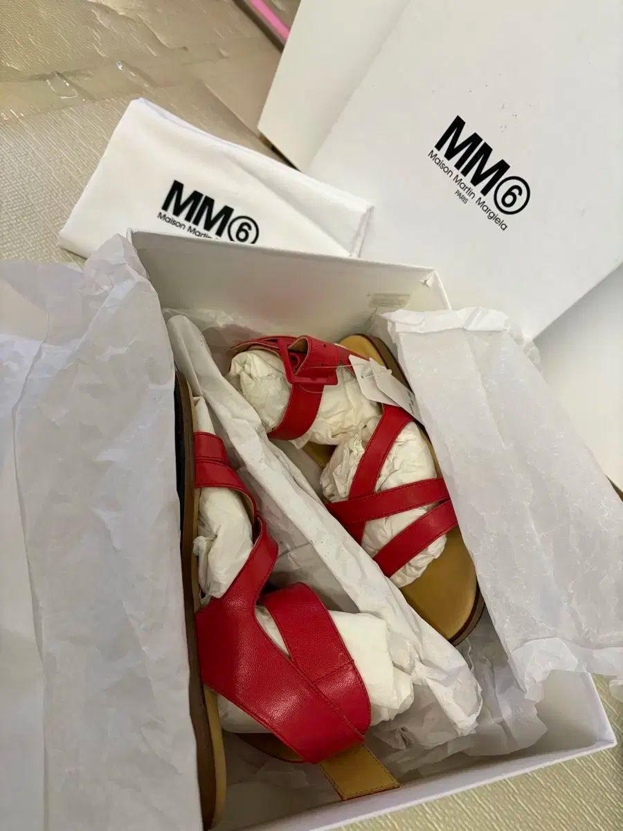  メゾンマルジェラ ピンク ストラップ サンダル 36 サイズ サンダル サンダル ミュール