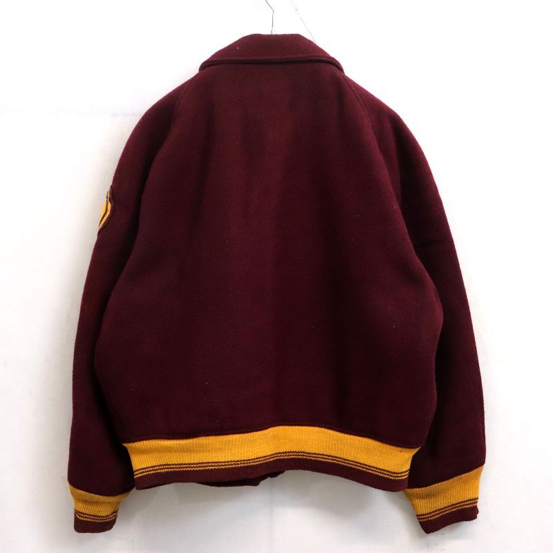 50s vintage カレッジ ウール スタジャン メンズ XLサイズ相当 ビッグ 