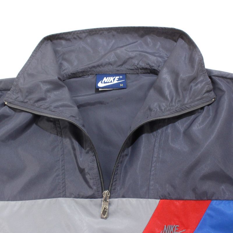 80s vintage NIKE ハーフジップ 紺タグ ナイロンジャケット メンズ
