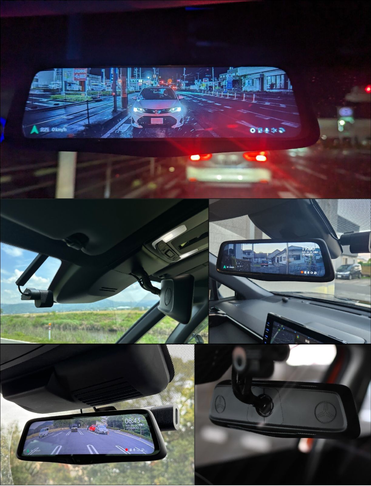 ドライブレコーダー 前後 ミラー型 純正ミラー交換 2K 1440P デジタルインナーミラー STARVIS HDR 2カメラ 分離型 デジタルズーム ミラー型ドライブレコーダー 10インチ GPS 駐車監視 1年保証 PORMIDO PRD80C