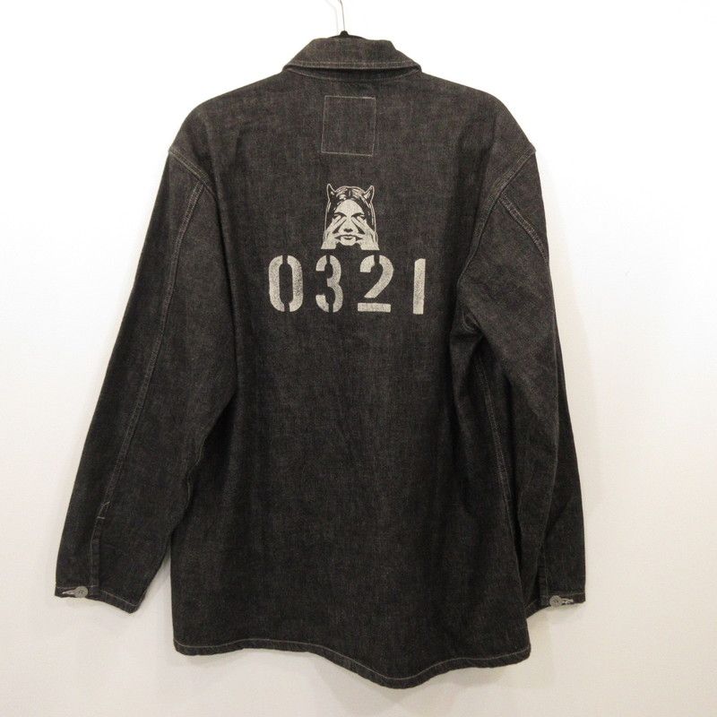 姫路東店 HYSTERIC GLAMOUR ヒステリックグラマー その他トップス HYSTERIC 0321 デニムプルオーバーシャツ 02253AH02 2025A W ブラック サイズ M 104