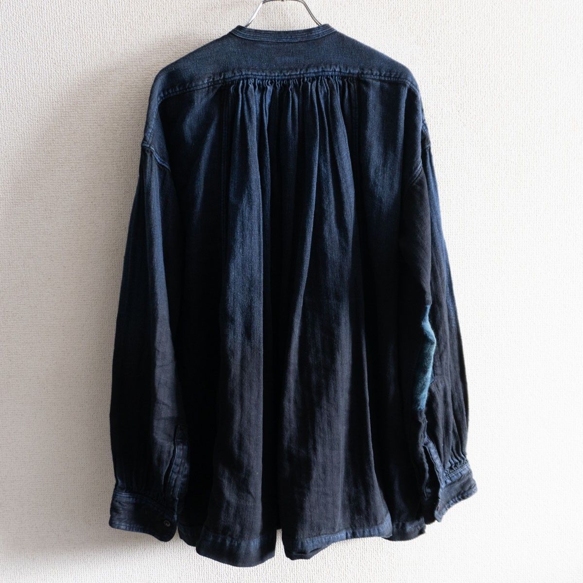 雰囲気抜群 KAPITAL 刺し子 パッチワーク インディゴリネン ブラウス M キャピタル ハーベスト s 2511002