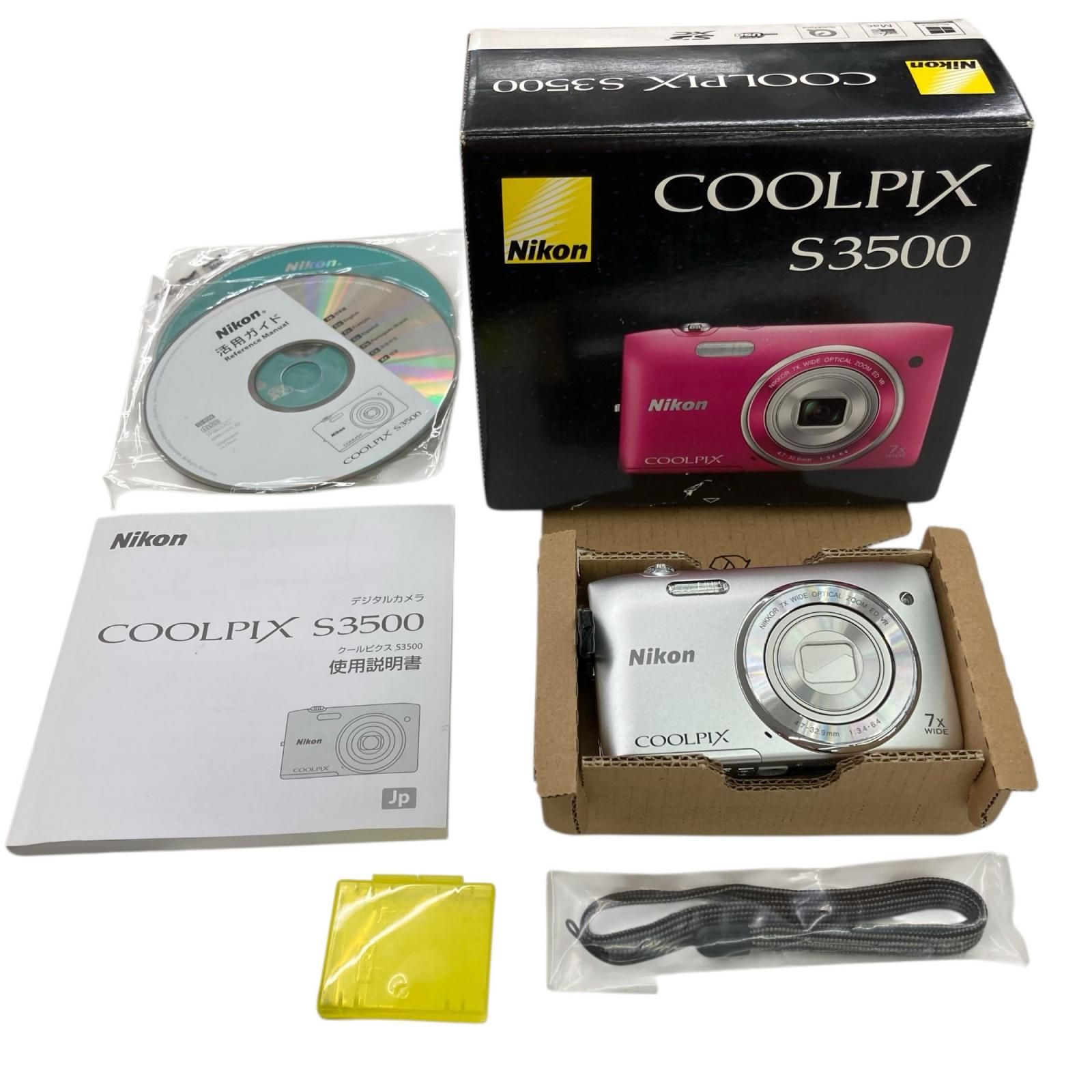 186000 Nikon ニコン COOLPIX S3500 シルバー き 説明書付き
