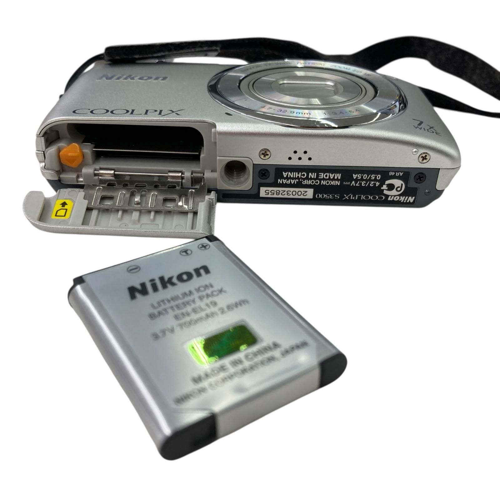 186000 Nikon ニコン COOLPIX S3500 シルバー 箱付き 説明書付き