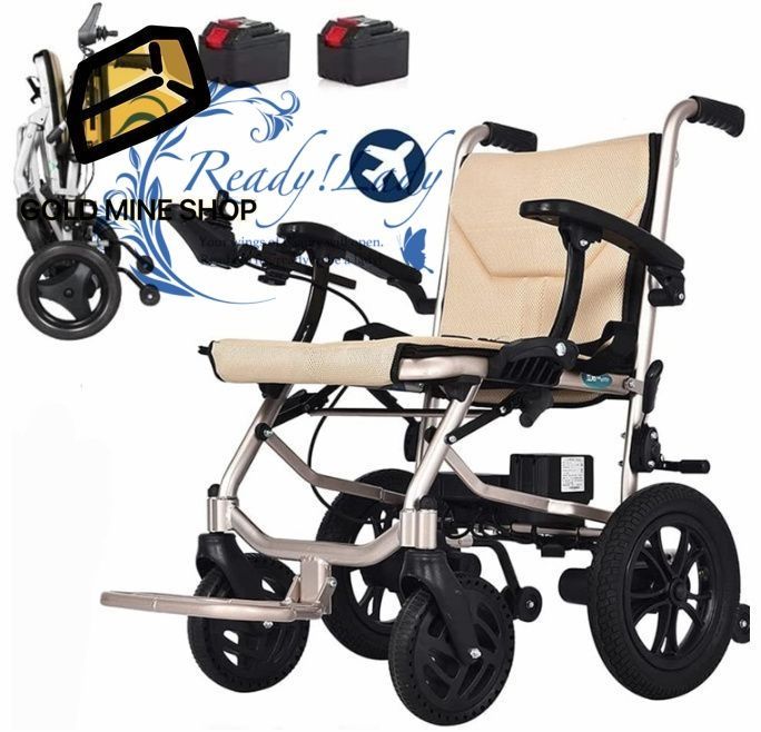 電動車椅子 介護式 車いす 軽量 折り畳み 電動 車椅子 折りたたみ コンパクト 14 kg 高齢者障害者用アルミ合金折りたたみ 車イス 電動車いす 耐荷重100 バッテリー寿命20 KM