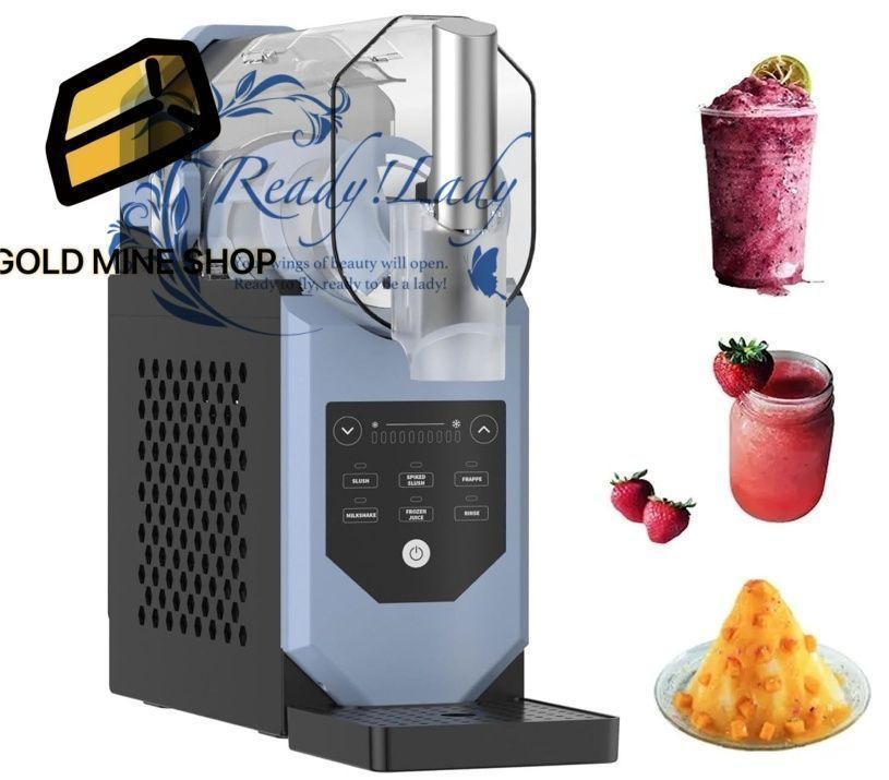 2Lプロフェッショナルスラッシュマシン 氷不要 5つのプリセットプログラム ソフトサーブアイスクリームマシン セルフクリーニング LEDディスプレイ レストラン 家庭 スナックバー カフェテリア用