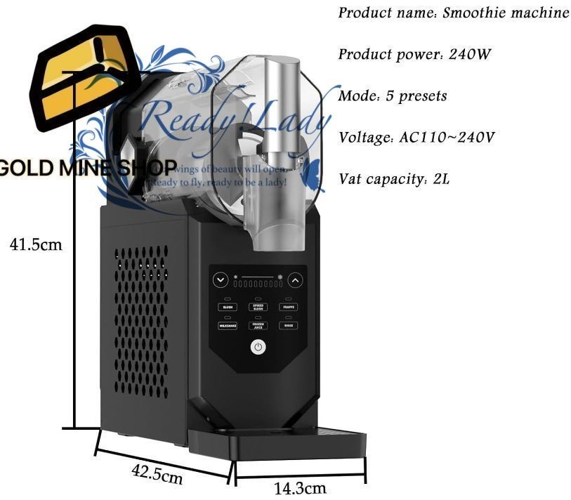 2Lプロフェッショナルスラッシュマシン 氷不要 5つのプリセットプログラム ソフトサーブアイスクリームマシン セルフクリーニング LEDディスプレイ レストラン 家庭 スナックバー カフェテリア用 MARWIL-DEMENAGEMENTS_CH