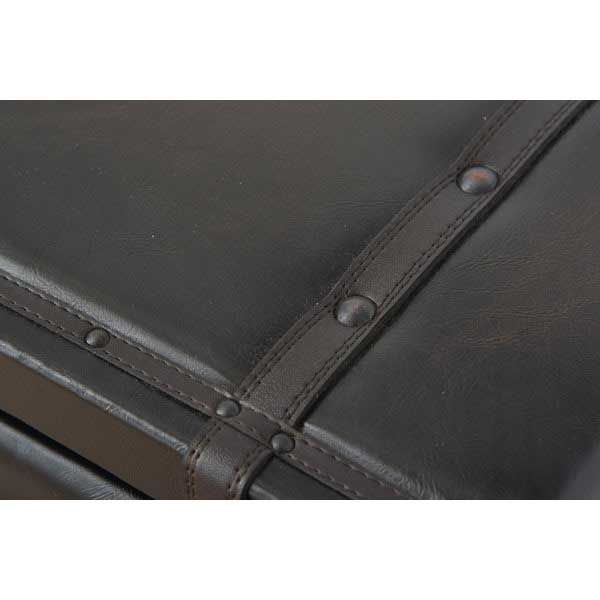 合皮製のトラディショナルなチェスト ５段 W41×D31×H92cm No.877 ダーク MARWIL-DEMENAGEMENTS_CH