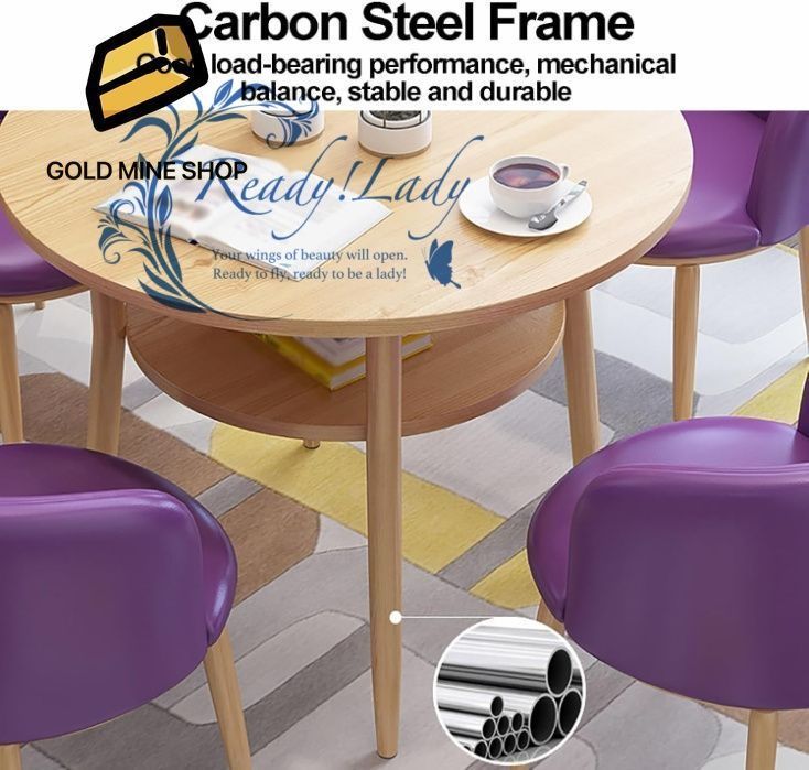 丸ダイニングテーブルと椅子セット 受付小さな丸いテーブルのシンプル