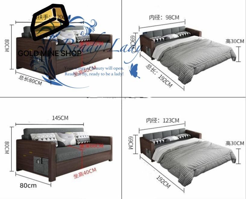 ソファベッド ソリッドウッドソファーベッドデュアル目的折りたたみ式収納スモールアパートカジュアル お洒落 リビングソファー モダ