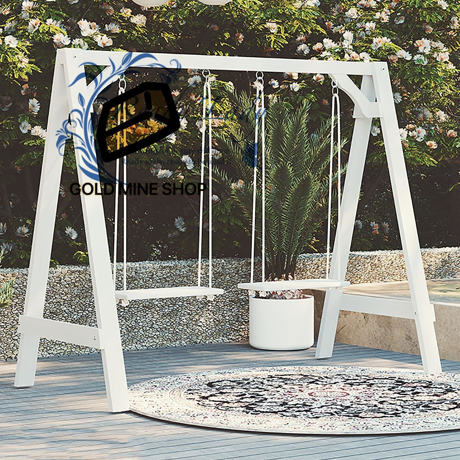 木 スイング シート ブランコ フレーム付き ジャングルジム ブランコ 大型 おもちゃ 遊具 組み立てが簡単 耐久 ハンギング 腐敗を防ぐ木材 最大耐荷重約120kg 二人乗り