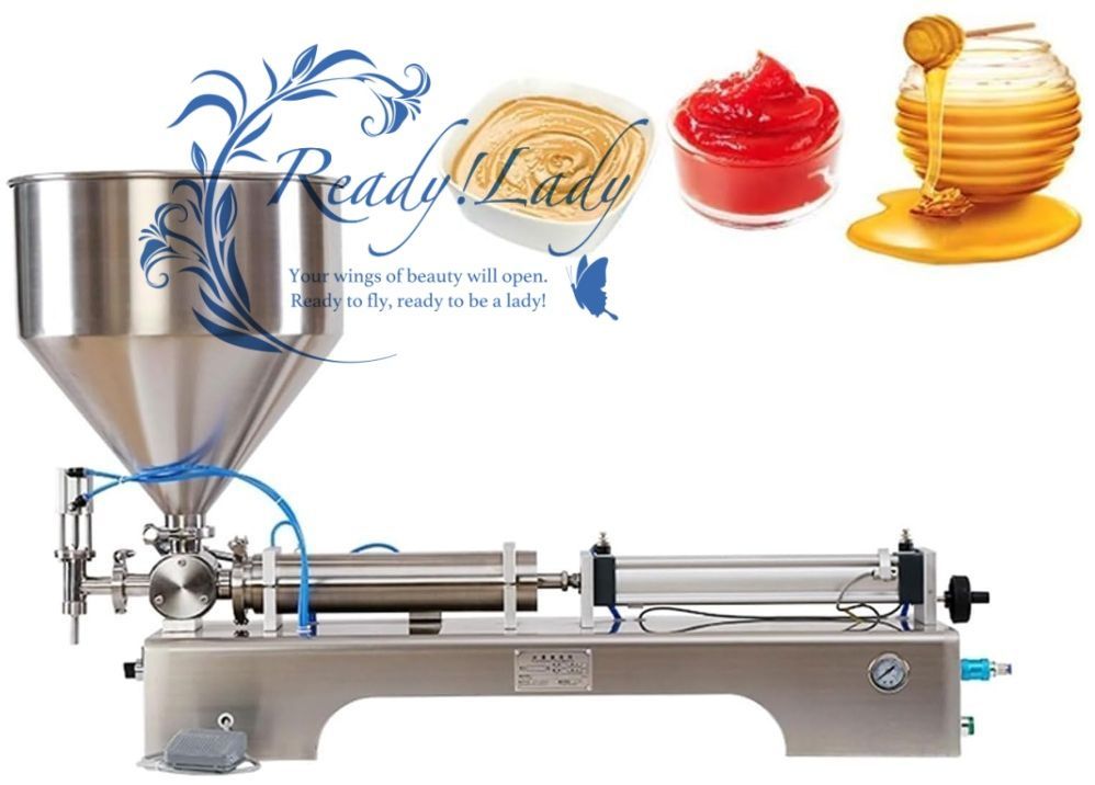 100-1000ml自動定量充填機 シングルヘッドステンレススチール水平空気圧ペースト充填機 ジュース クリーム ピーナッツバター ケチャップ オイル用