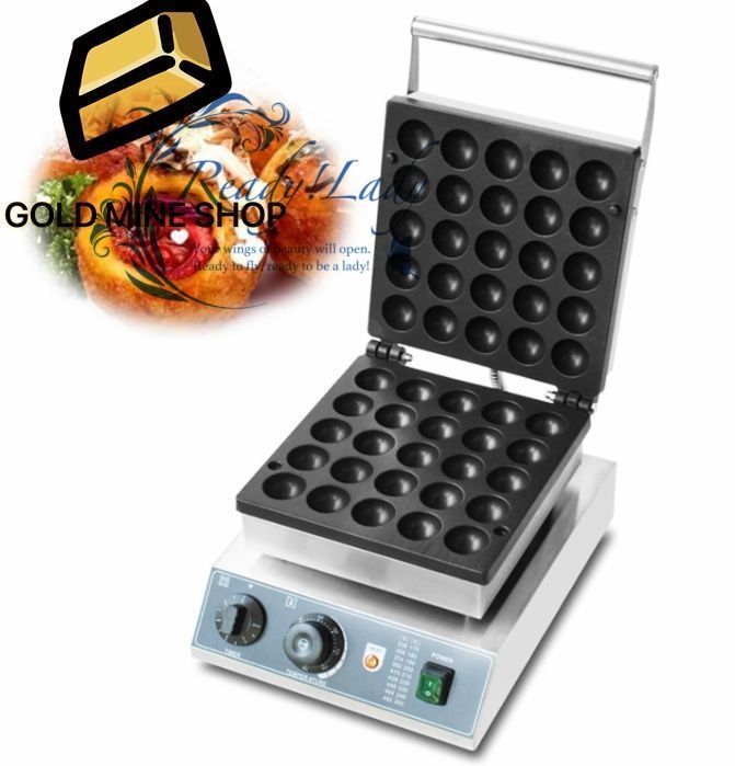 フライヤー 商業 25 穴爆弾バーナー Poffertjes グリルメーカー小型ケーキベーキング機器ミニパンケーキスナックマシンどら焼き機 深揚げ鍋は掃除しやすい