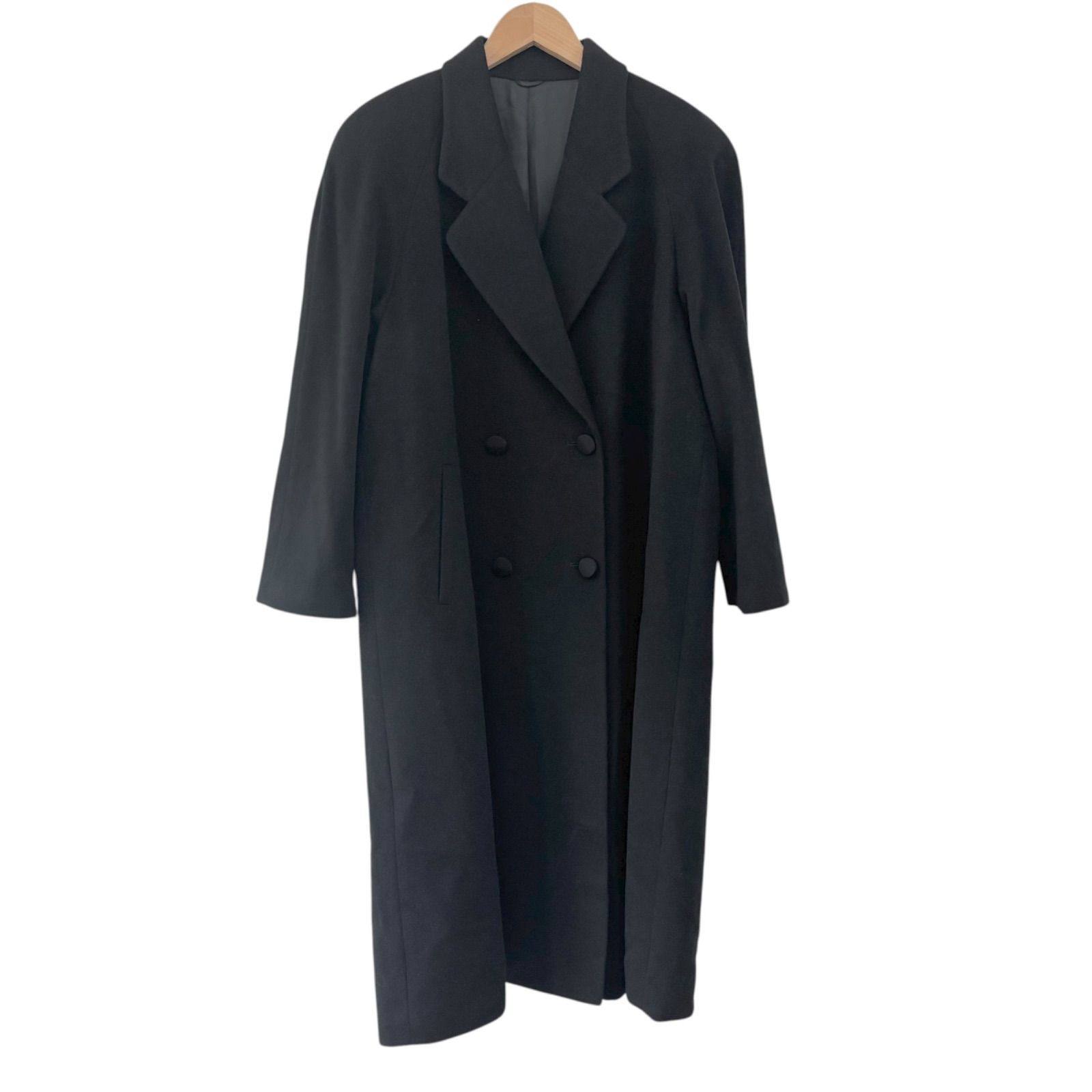 Z1586 Cicerone チチェローネ カシミヤ100% ロングコート ブラック 黒