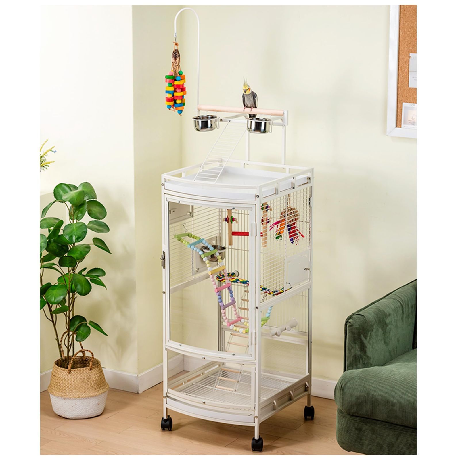 46 51 138CM特大サイズ鳥かご 鳥 ケージ前面には超透明な透明アクリルを使用 保護フィルム付き トップはオーナーとのゼロ距離インタラクションを にします