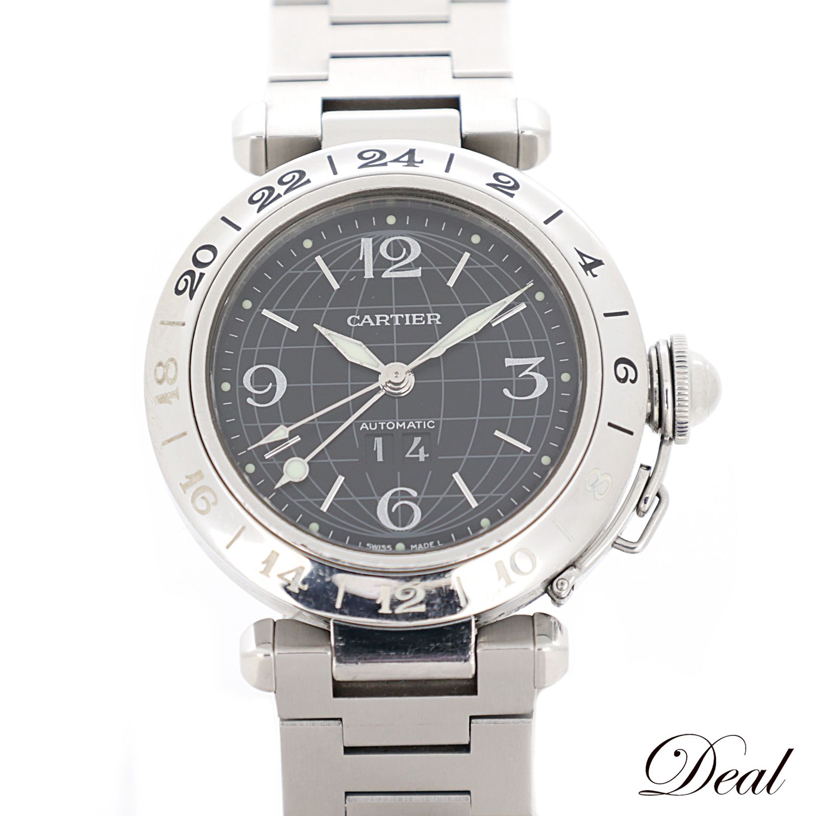 カルティエ パシャC メリディアン GMT W31049M7 メンズ 腕時計