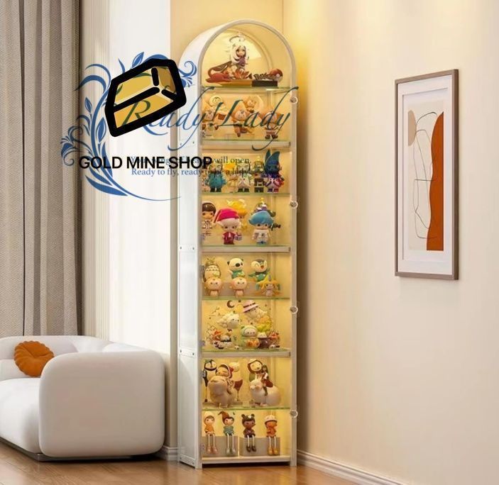 ぬいぐるみ収納ケース ちゃ収納ボックス 食器棚 キッチン収納 オープンラック キッチンラック 収納棚 食器だな 収納 本棚 収納ラック リビングルーム 取り外し自由の板 8層