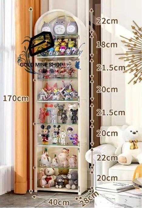 ぬいぐるみ収納ケース ちゃ収納ボックス 食器棚 キッチン収納 オープンラック キッチンラック 収納棚 食器だな 収納 本棚 収納ラック リビングルーム 取り外し自由の板 8層