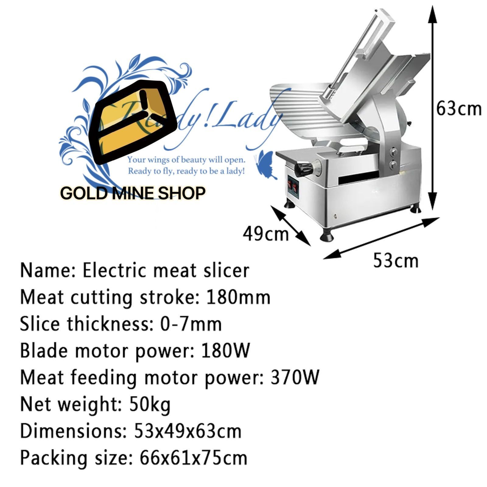  550 W自動冷凍肉スライサー 12インチステンレススチール肉カッター 0-7 mmの調整 な厚さ 180 mmの肉切断プロセス ホテル用 その他 キッチン 食器