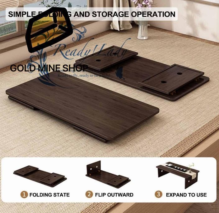 コーヒーテーブル 折りたたみデザイン