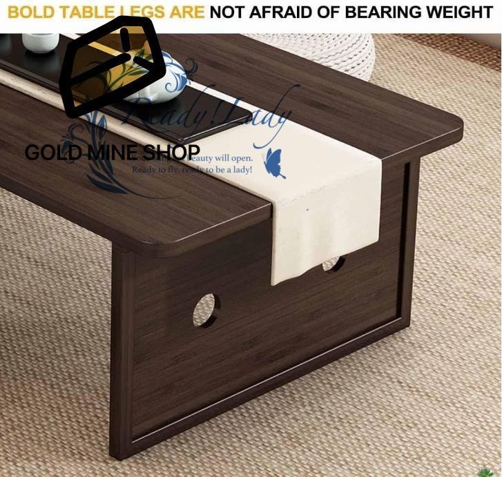 和風ローテーブル 座敷 ダイニング 茶室 インテリアに適した和風テーブル 畳テーブル コーヒーテーブル 折りたたみデザイン リビングルーム禅 ローティング座卓 畳 100x50x30cm ブラウン MARWIL-DEMENAGEMENTS_CH