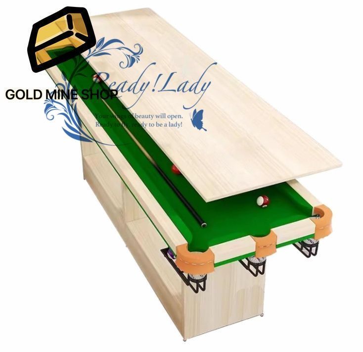 小型ビリヤードテーブル 屋内プールトレーニングテーブル 大人用ミニビリヤード台 リビングルーム リクルーム オフィスガレージ用 2.45x0.61m